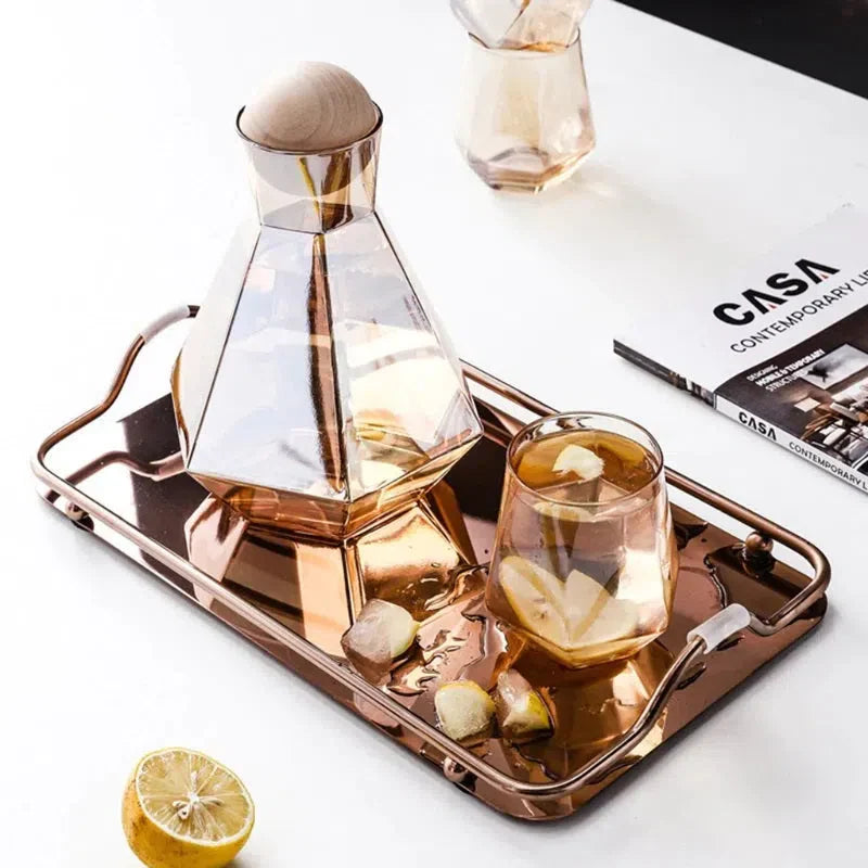 Bandeja Moderna Espelhada – Sofisticação e Estilo para Sua Decoração