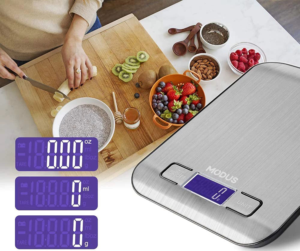 Balança Digital de Cozinha MODUS – Alta Precisão (1g a 10kg)