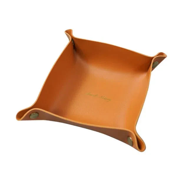 Bandeja Decorativa Minimalista em Couro – Sofisticação e Estilo para Seu Ambiente
