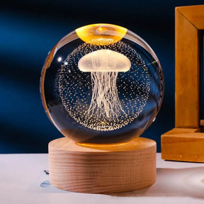 Crystal Light – Luminária de Cristal 3D com Iluminação Deslumbrante