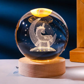 Crystal Light – Luminária de Cristal 3D com Iluminação Deslumbrante