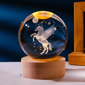 Crystal Light – Luminária de Cristal 3D com Iluminação Deslumbrante