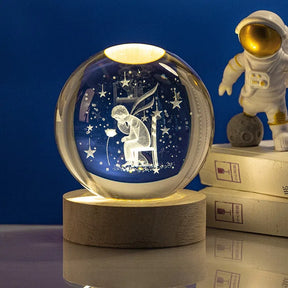 Crystal Light – Luminária de Cristal 3D com Iluminação Deslumbrante