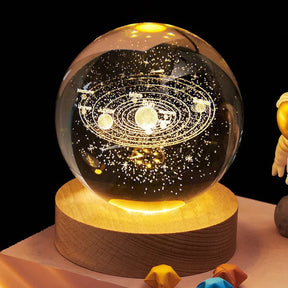 Crystal Light – Luminária de Cristal 3D com Iluminação Deslumbrante