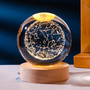 Crystal Light – Luminária de Cristal 3D com Iluminação Deslumbrante