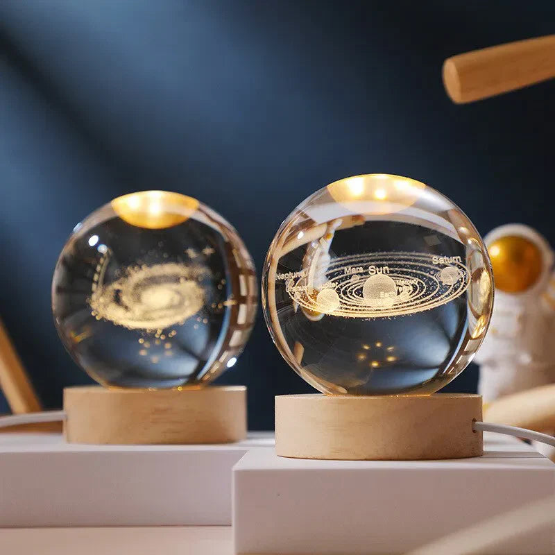 Crystal Light – Luminária de Cristal 3D com Iluminação Deslumbrante