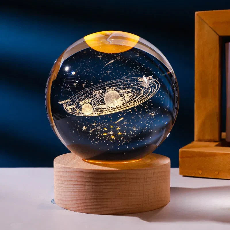 Crystal Light – Luminária de Cristal 3D com Iluminação Deslumbrante