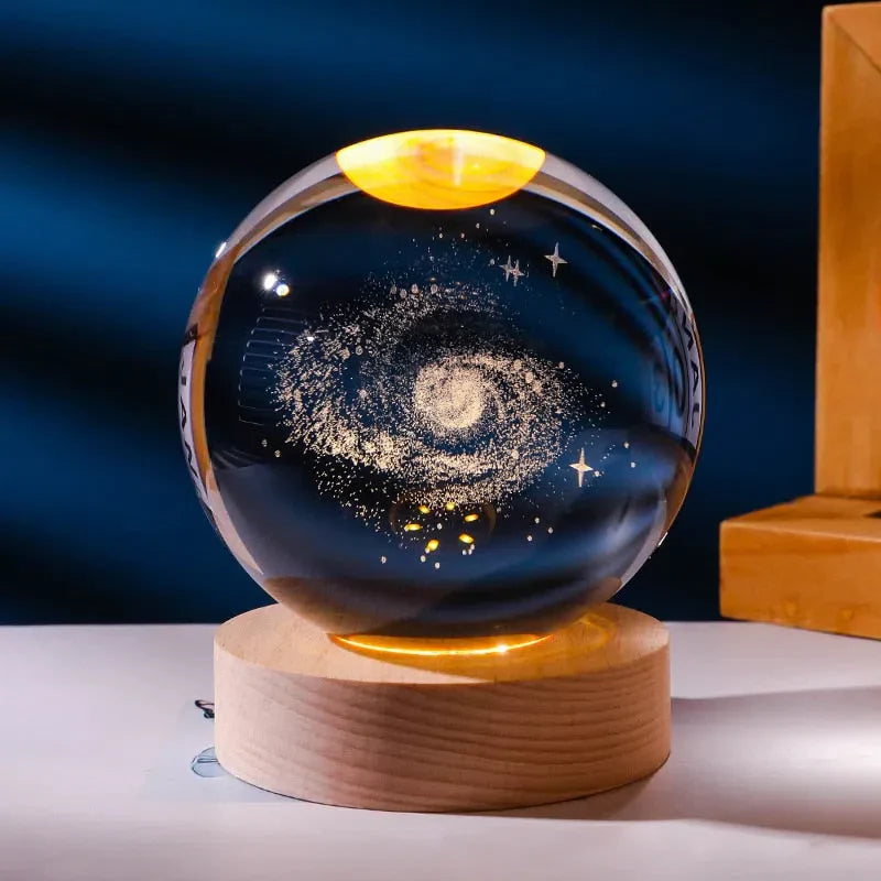 Crystal Light – Luminária de Cristal 3D com Iluminação Deslumbrante