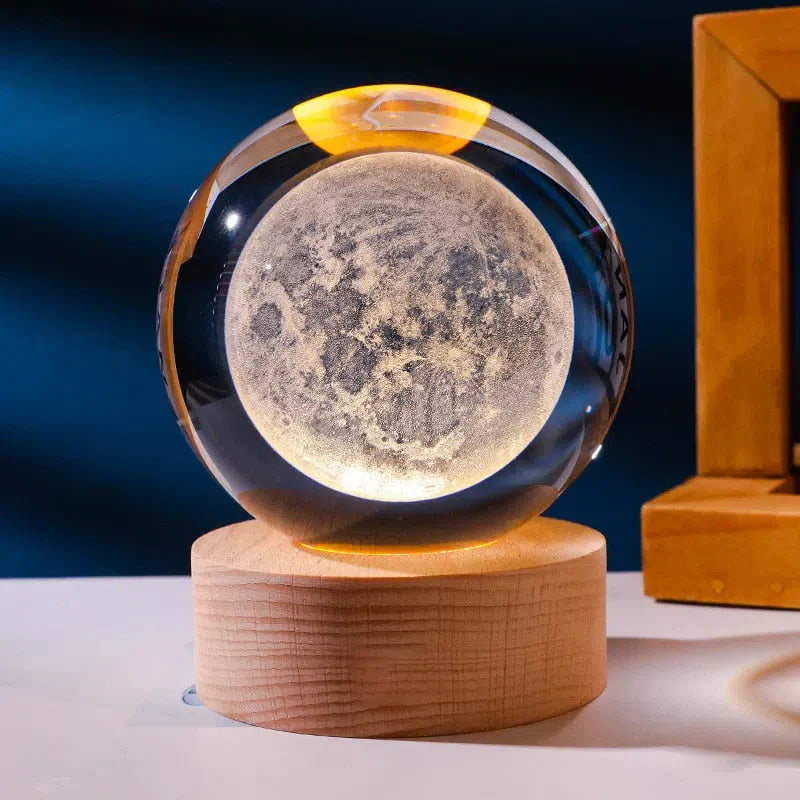 Crystal Light – Luminária de Cristal 3D com Iluminação Deslumbrante