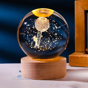 Crystal Light – Luminária de Cristal 3D com Iluminação Deslumbrante