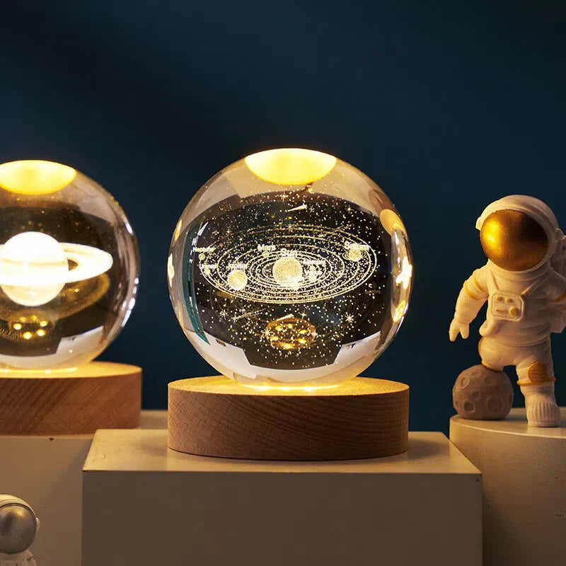 Crystal Light – Luminária de Cristal 3D com Iluminação Deslumbrante