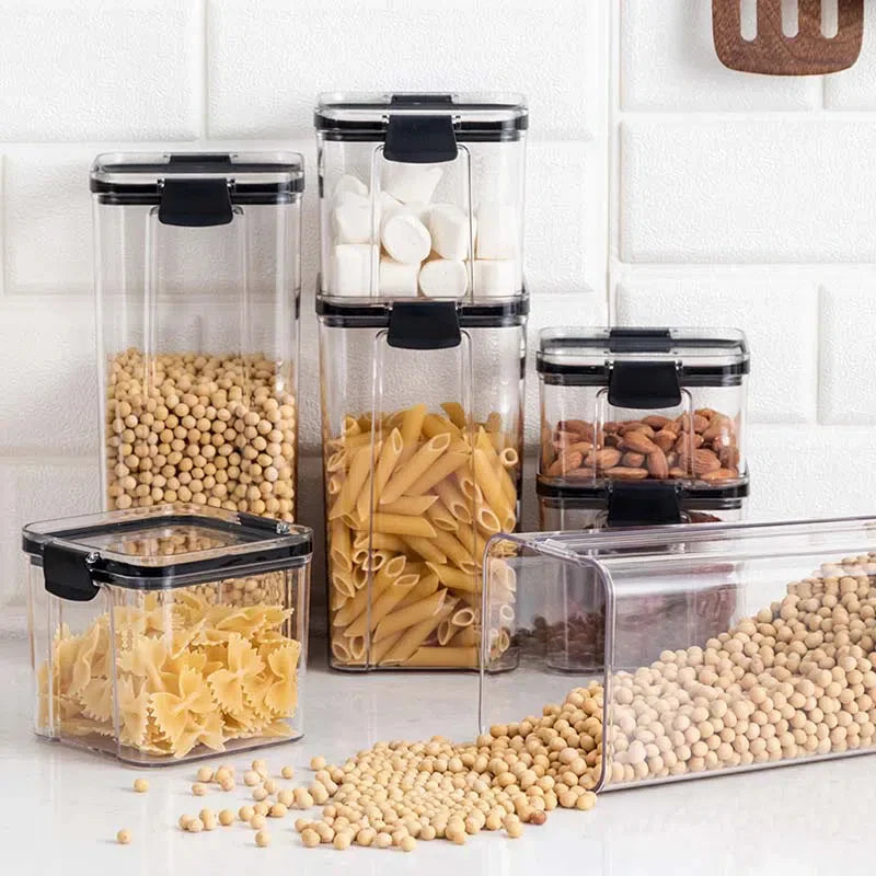 Pote Transparente em Acrílico para Armazenamento de Alimentos – Praticidade e Visibilidade