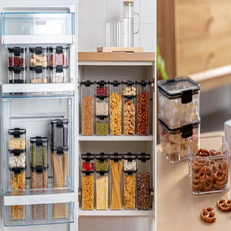 Pote Transparente em Acrílico para Armazenamento de Alimentos – Praticidade e Visibilidade