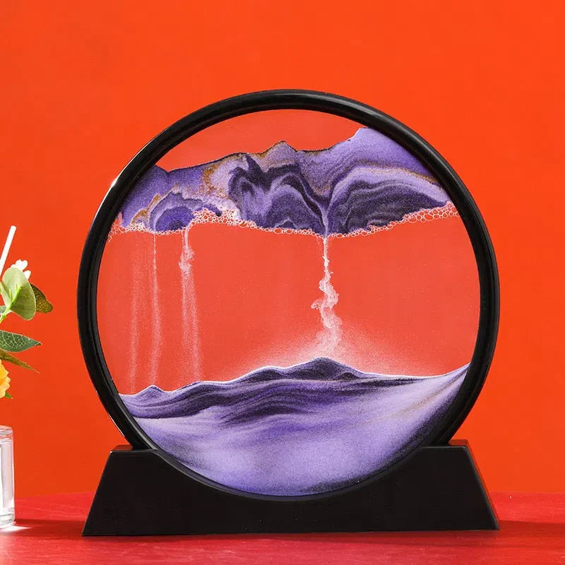 Quadro de Areia Movediça Ornamento 3D – Arte e Movimento em Seu Ambiente