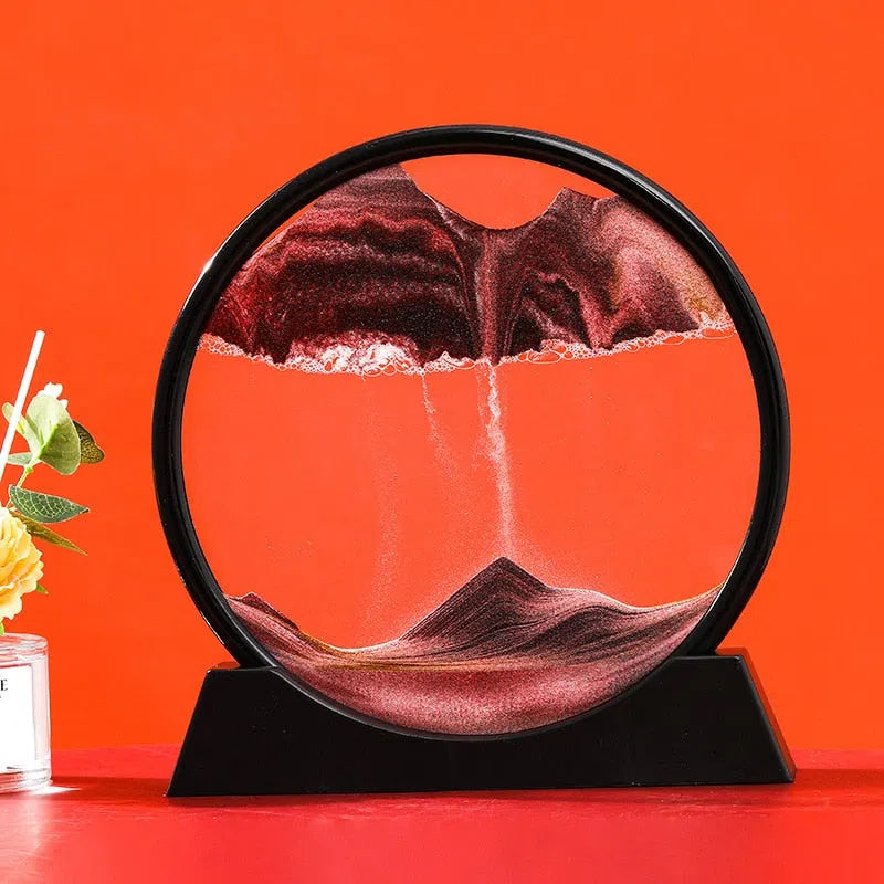 Quadro de Areia Movediça Ornamento 3D – Arte e Movimento em Seu Ambiente