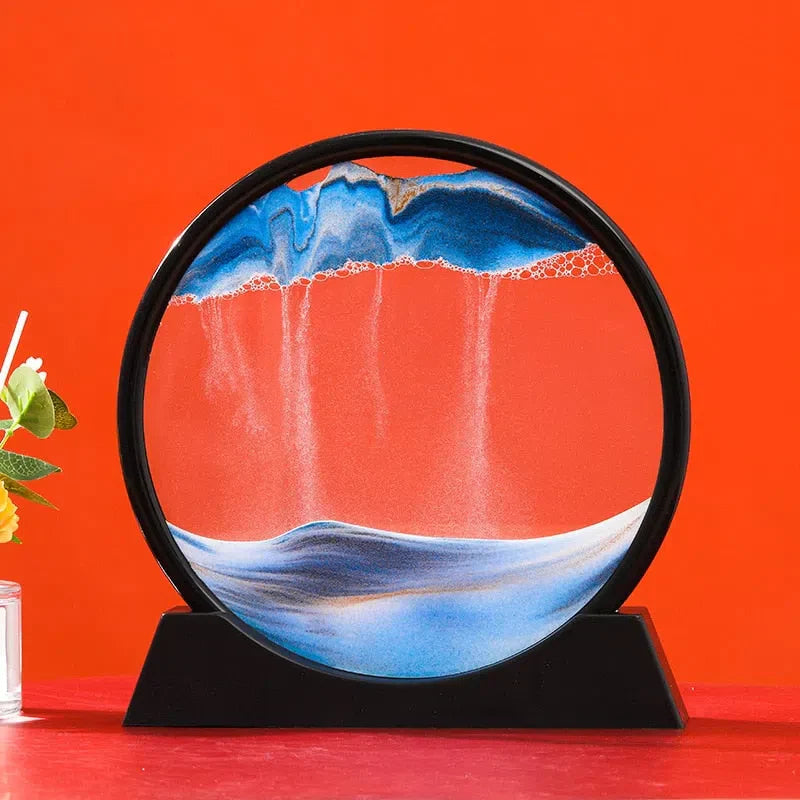 Quadro de Areia Movediça Ornamento 3D – Arte e Movimento em Seu Ambiente