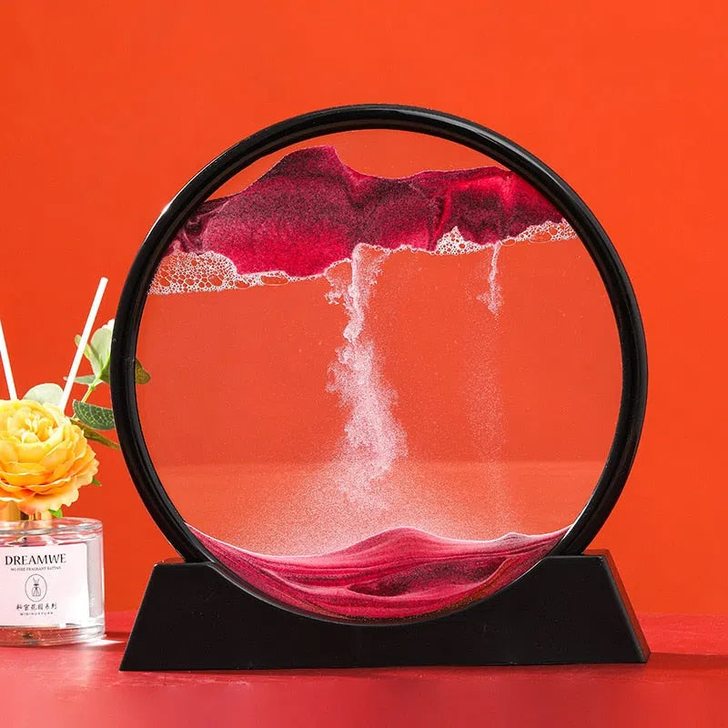 Quadro de Areia Movediça Ornamento 3D – Arte e Movimento em Seu Ambiente