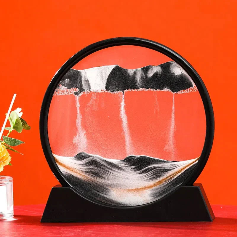 Quadro de Areia Movediça Ornamento 3D – Arte e Movimento em Seu Ambiente