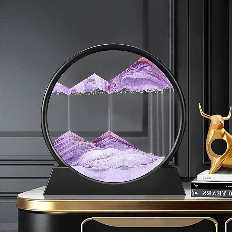 Quadro de Areia Movediça Ornamento 3D – Arte e Movimento em Seu Ambiente
