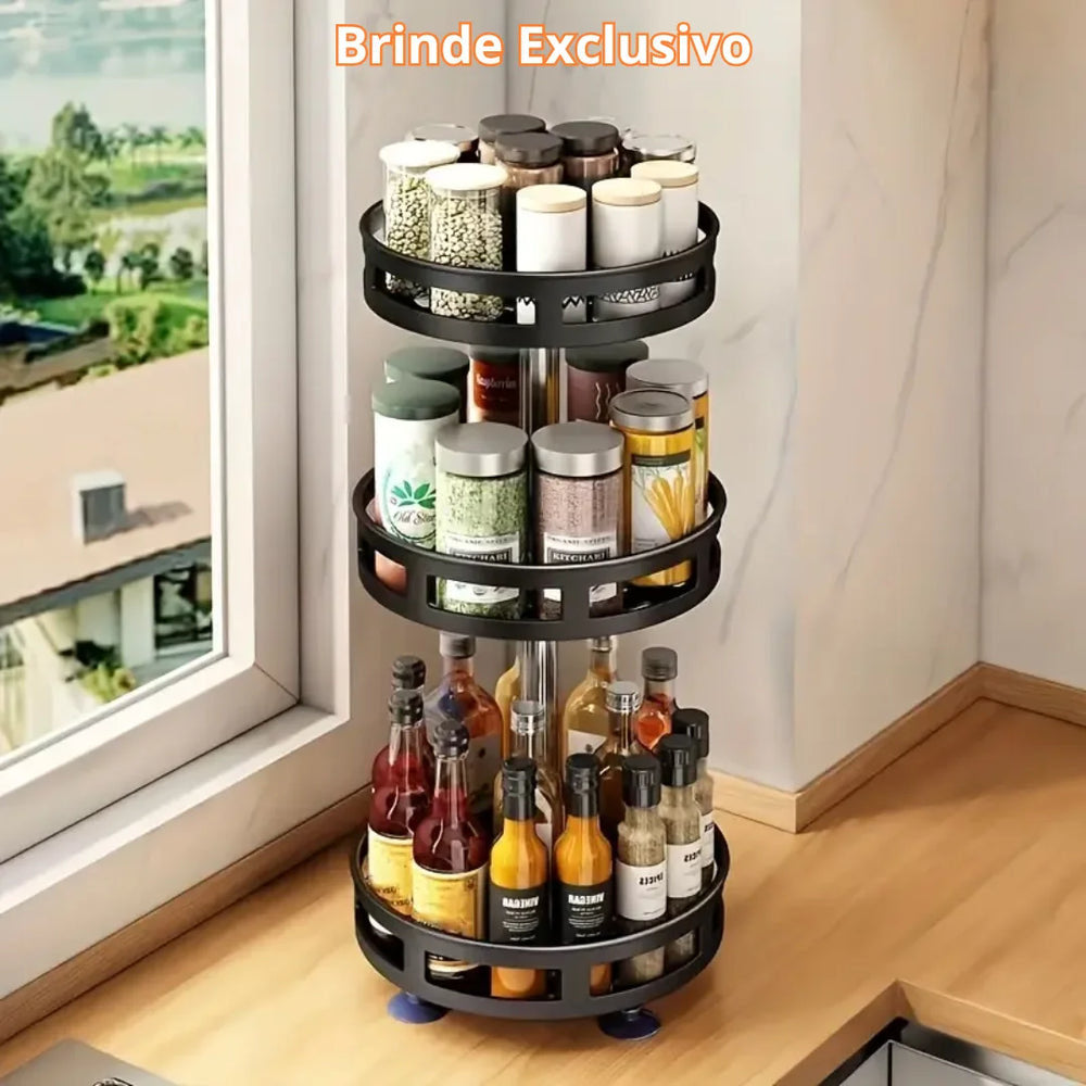 [Leve 2 Pague 1] Prateleira Dobrável Multiuso 5 em 1 + BRINDE: Porta Tempero Giratório