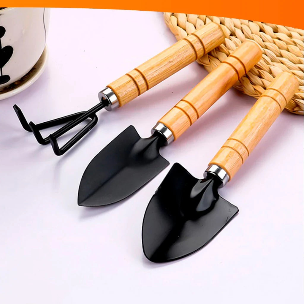 Kit de Jardinagem 3 Peças – Conjunto Mini Ferramentas